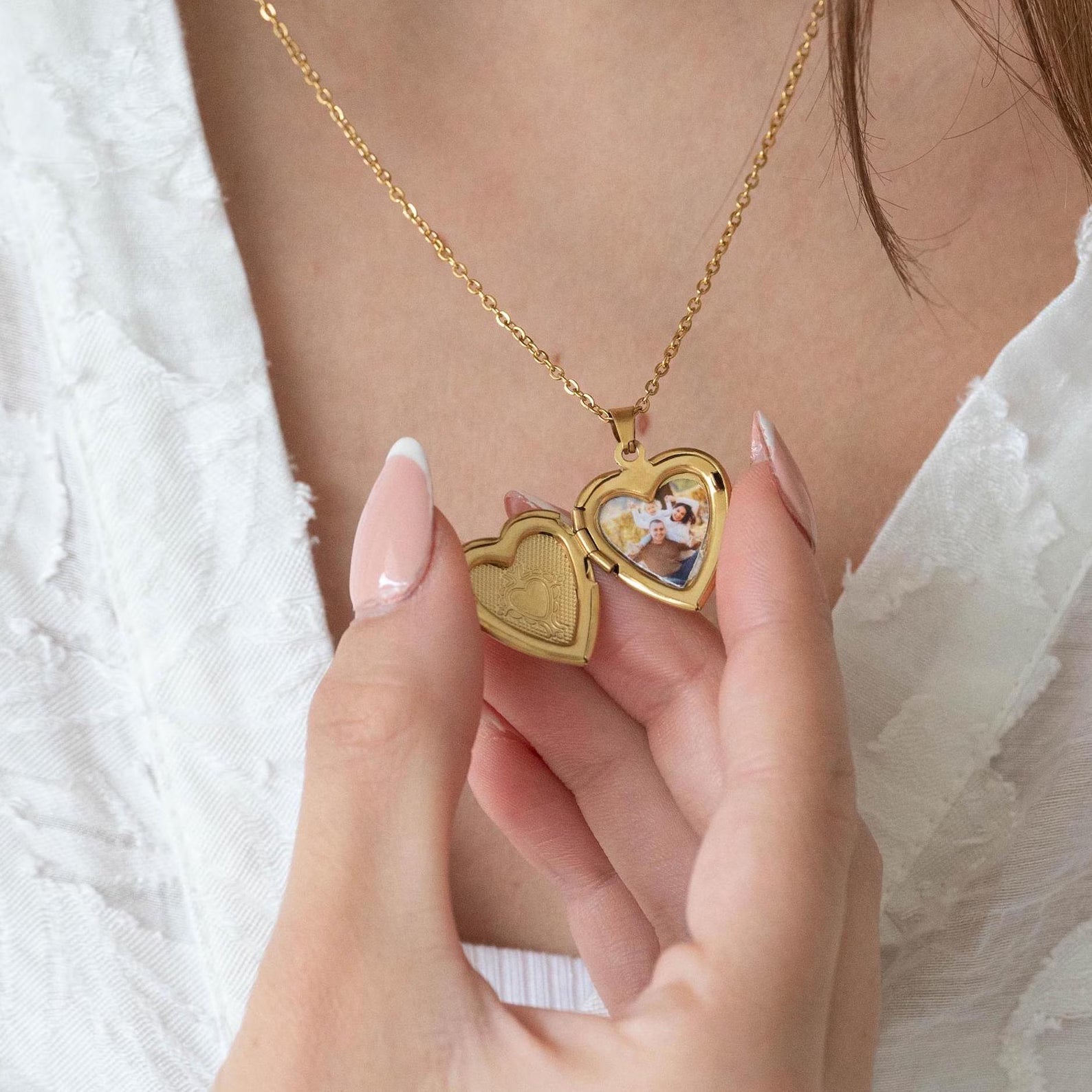 Collar personalizado, Collar con foto dentro, Collar de corazón