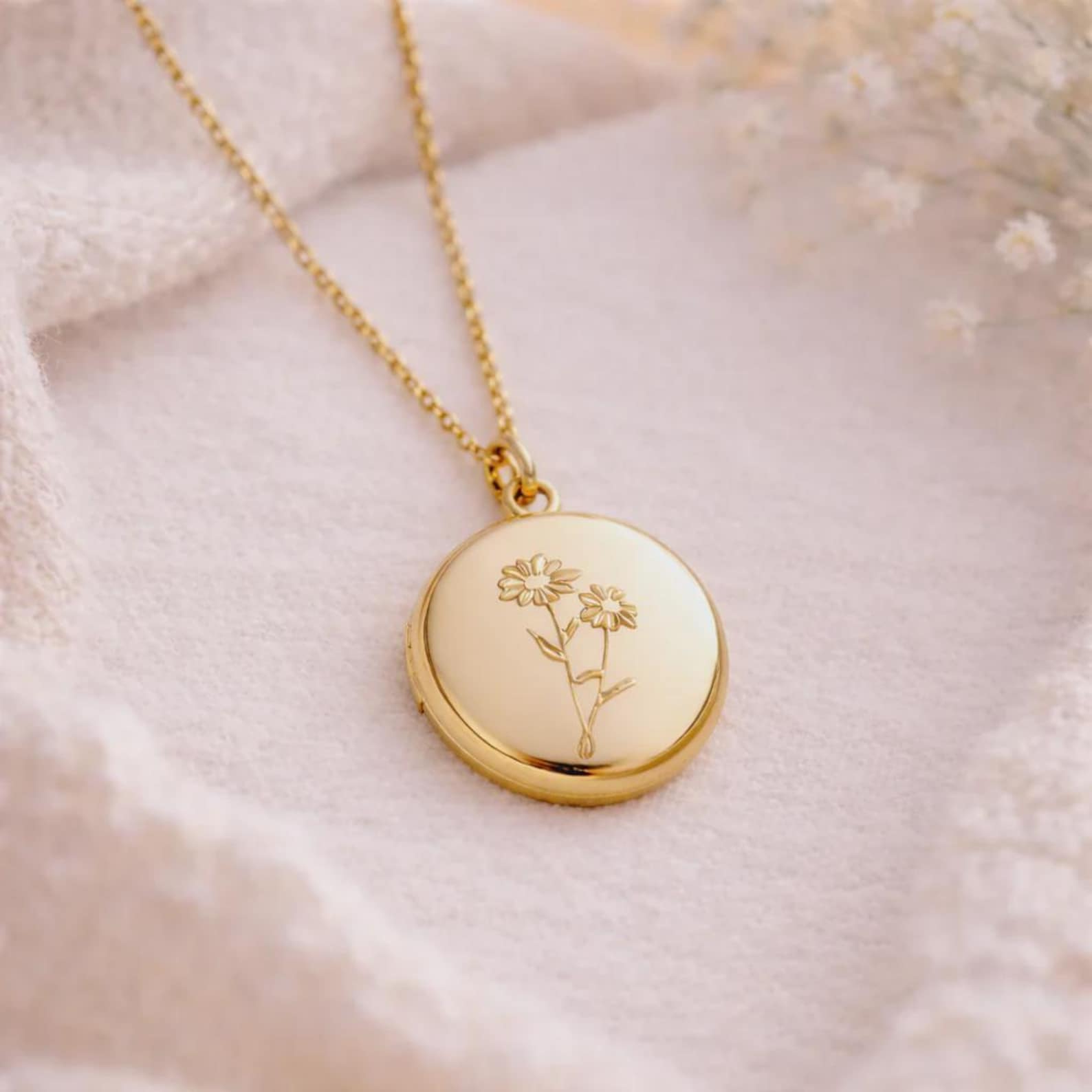 Collier photo personnalisé médaillon gravé rond acier inoxydable